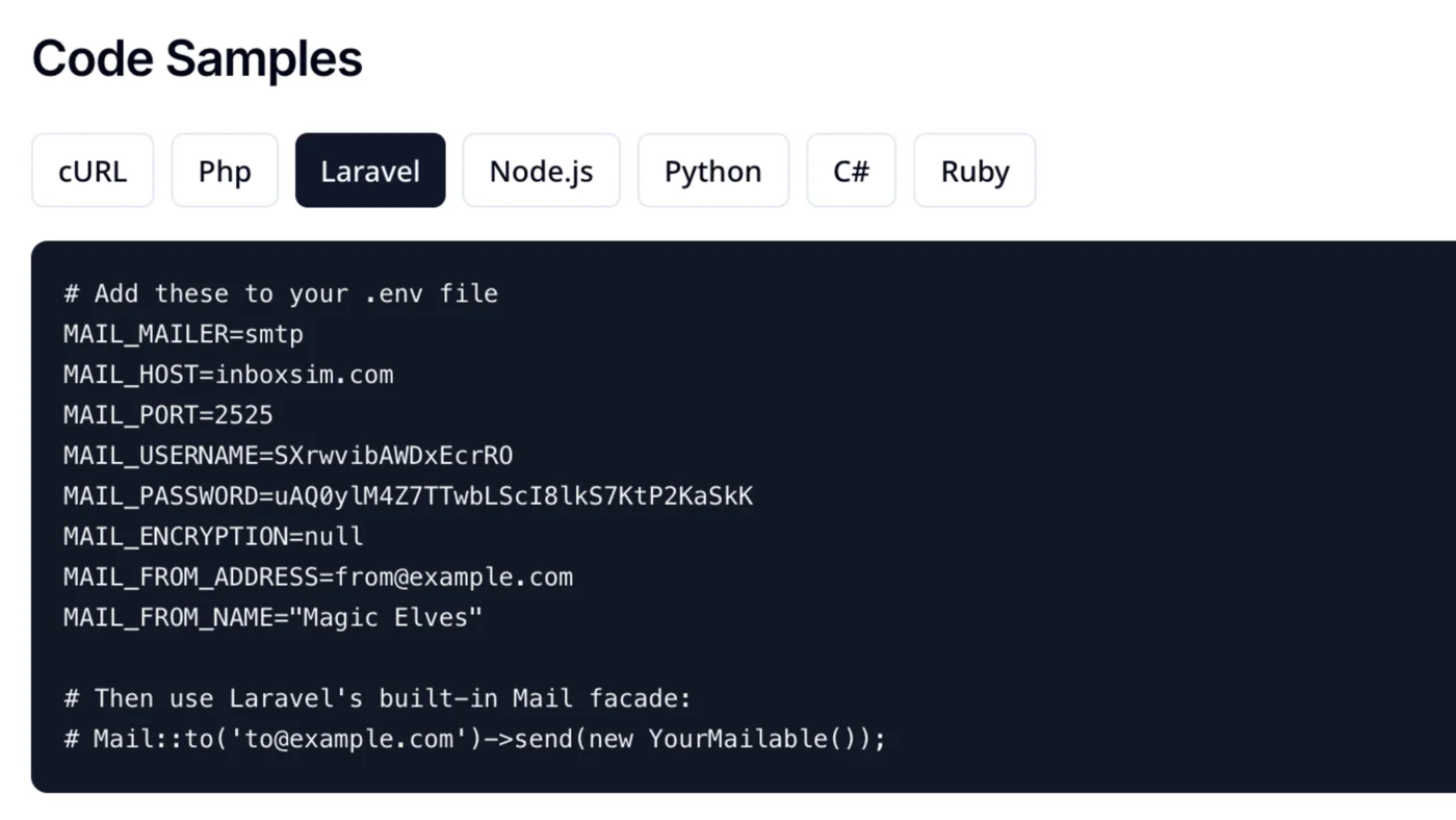 Quick SMTP setup in minutes